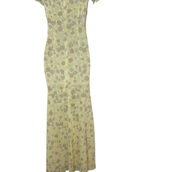 O.P.T. Gracia Floral Chiffon Overlay Maxi Dress NWT Size 0 - Picture 2 of 5
